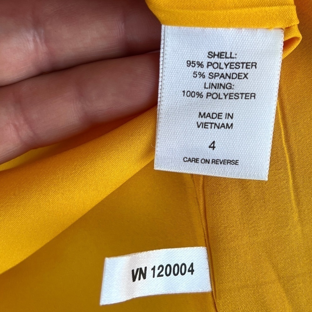 Gabrielle Union NYC Gold Yellow Sheath Midi Dress Size 4 - Picture 11 of 14